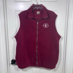 UAS University of Oklahoma Full Zip Fleece Zip Men’s XL Burgundy